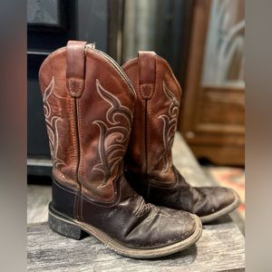 Old West Children Boys Square Toe Cowboy Boots